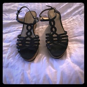 Strappy Black wedges